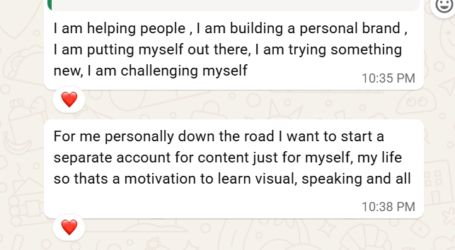 Student on putting themselves out there and building a personal brand